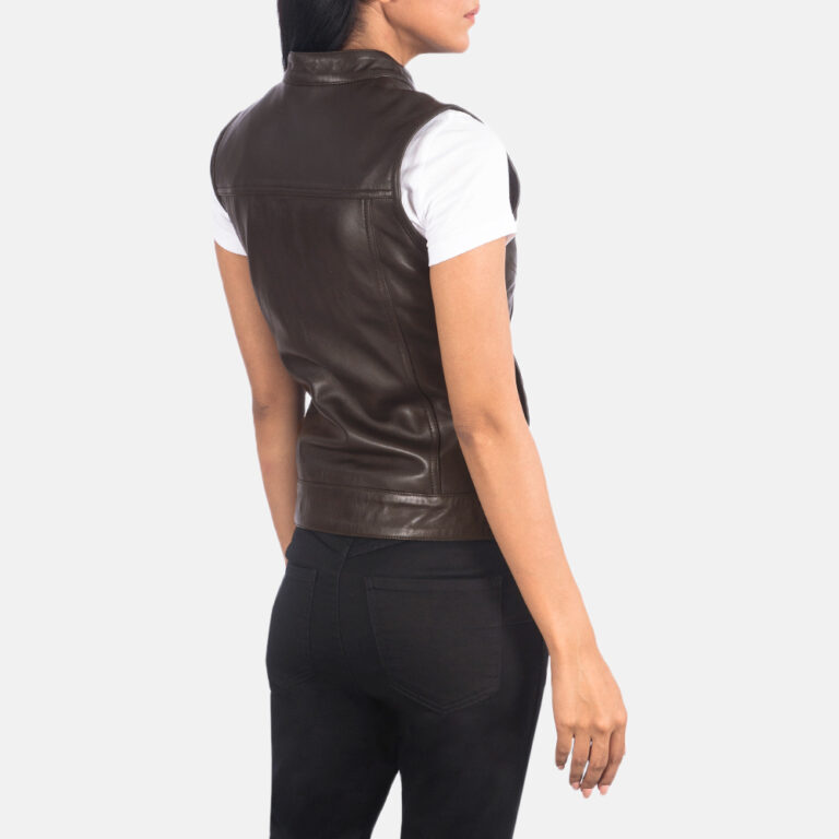 Womens Rayne Moto Brown Leather Vest_5587 copy-8-1623662631367